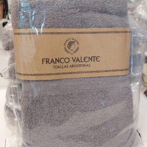 Juego de Toalla y Toallón Franco Valente 400Gramos/Gris.