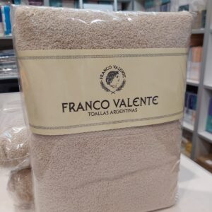 Juego de Toalla y Toallon Franco Valente 500grs.100% Algodon/Beige.