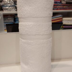 Toallon Franco Valente Pesado 500grs 100%Algodon/Blanco. Grande 80x150 Cm