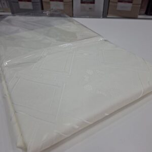 Mantel Rectangular Antimanchas City Blanco/Natural 1,40 x 2 ,00Mts Labrado.