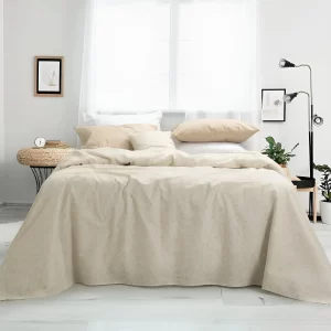 Juego De Sábanas Palette Urban/Beooks Beige 1. 1/2 Plazas 144Hilos.