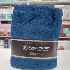 Juego de Toalla y Toallón Franco Valente 600Gramos/Azul Marino.