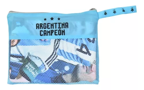 Toallon De Argentina Messi Copa Microfibra Secado Rápido City Blanco. 70x150 Original. - Imagen 2
