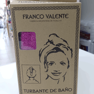 Turbante Baño Toalla de Cabeza Franco Valente/Violeta 100% Algodón.