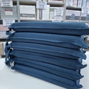 Almohadones para silla c/gobelino rustico/Azul. Pack x 6u. 40 x 40cm.