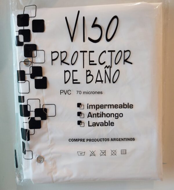 Protector de cortina de baño PVC Dumoy/Blanco 180 x 180cm - Imagen 2