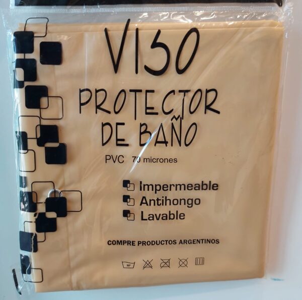 Protector de cortina de baño PVC Dumoy/Beige 180 x 180cm - Imagen 2