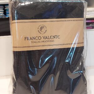 Juego de Toalla y Toallón Franco Valente 400Gramos/Negro.
