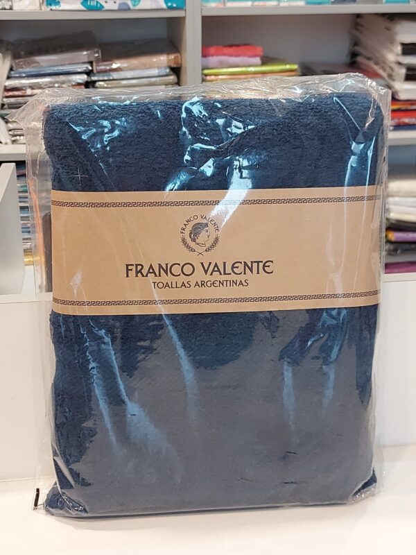Juego de Toalla y Toallón Franco Valente 400Gramos/Azul marino.
