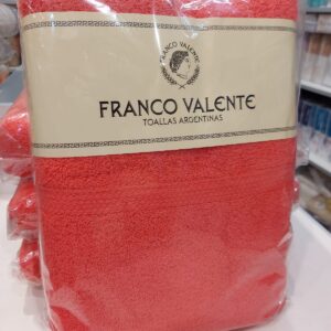 Juego de Toalla y Toallon Franco Valente 500grs.100% Algodon/Coral.
