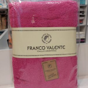 Juego de Toalla y Toallon Franco Valente 500grs.100% Algodón/Fuscia.