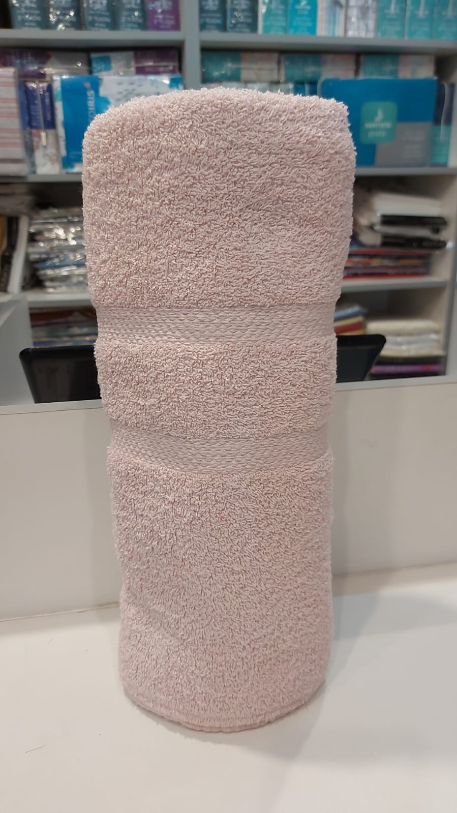 Toallon Franco Valente Pesado 500grs 100%Algodon/Rosa Tierra. Grande 80x150 Cm