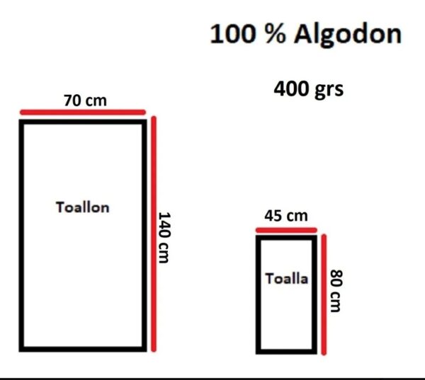 Juego de Toalla y Toallón Franco Valente 400Gramos/Cemento. - Imagen 5