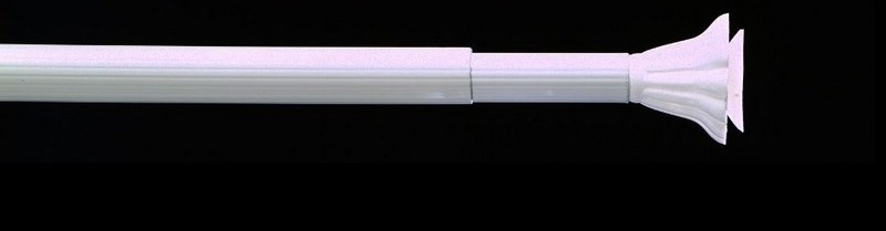 Barral para Cortina De Baño Aluminio Extensible Eliplast/Estriado Blanco de 1.20 a 2.50m. - Imagen 2
