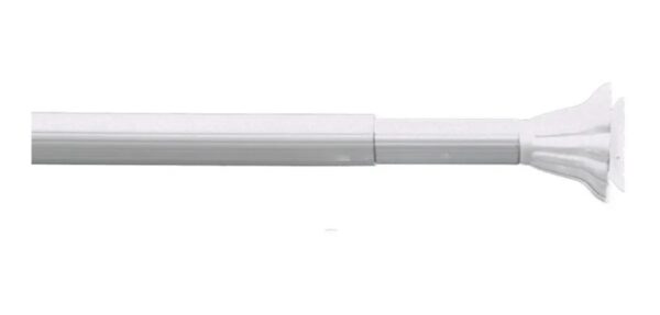 Barral para Cortina De Baño Aluminio Extensible Eliplast/Estriado Blanco de 1 a 2m. - Imagen 2