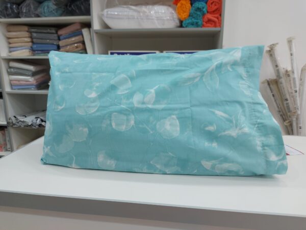 Pack x 2 Fundas para almohadas Alcoyana percal/Aqua 75 x 50cm.