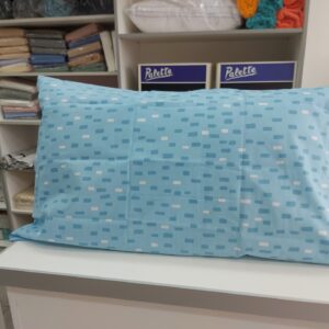 Pack x 2 Fundas para almohadas Alcoyana percal/Pintitas azul 75 x 50cm.