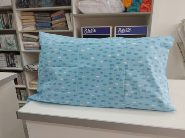 Pack x 2 Fundas para almohadas Alcoyana percal/Pintitas azul 75 x 50cm.