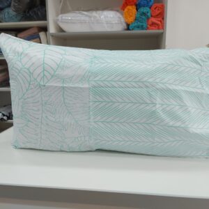 Pack x 2 Fundas para almohadas Alcoyana percal/Hojas verde 75 x 50cm.