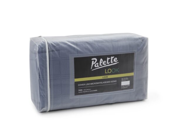 Cover Palette Look Micromatelaseado liso/Artico Twin Size/1.1/2 plazas. - Imagen 2