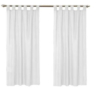 Cortinas de Ambiente Tropical Pesada con presillas Dumoy/Blanca  135 X 200cm.