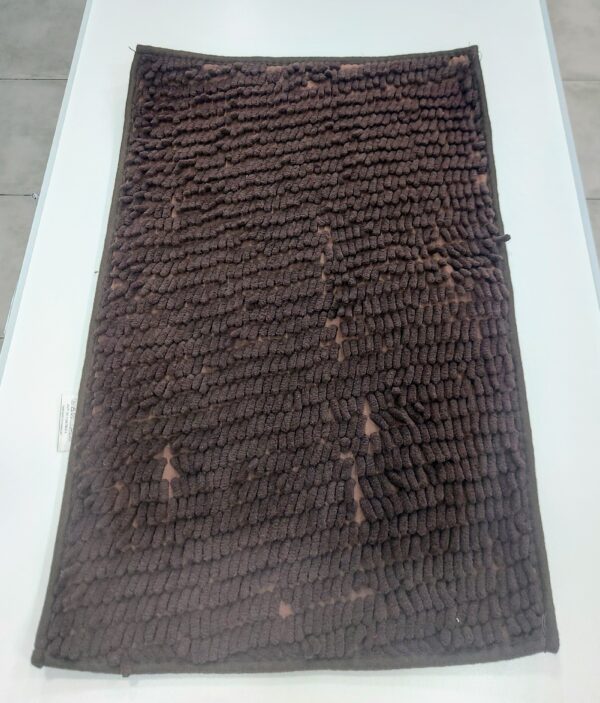 Alfombra Baño flecos rectangular antideslizante Shaggy 60x40cm/Marron