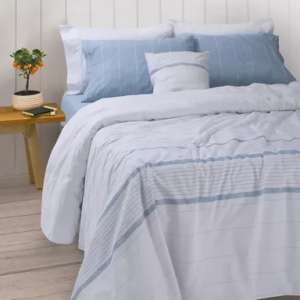 Juego Sabanas Jean Cartier Dover Percal 180 Hilos Queen Size/Liam