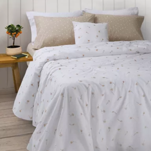Juego Sabanas Jean Cartier Dover Percal 180 Hilos Queen Size/Lara