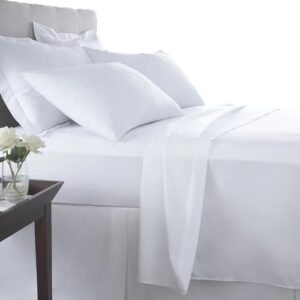 Juego Sabanas Alcoyana Estudio Color 144 Hilos/Blanco King Size