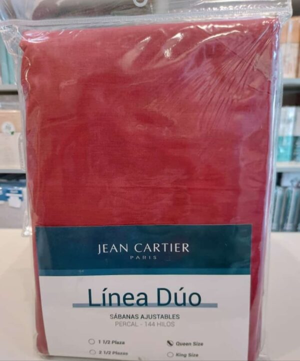 Sabana Ajustable Jean Cartier Duo 144Hilos/Bordo Queen - Imagen 2
