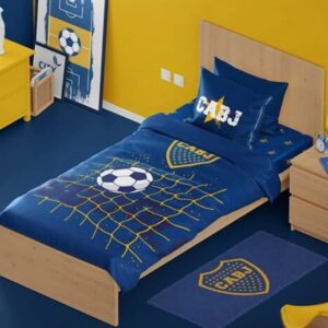 ACOLCHADO DE FÚTBOL BOCA CITY BLANCO - LÍNEA OFICIAL 1.½ PLAZA/Twin.