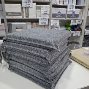 Almohadones para silla c/gobelino rustico/Gris. Pack x 6u. 40 x 40cm.
