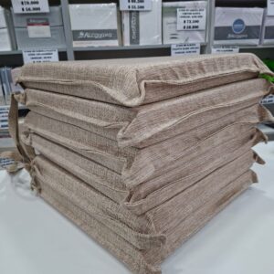 Almohadones para silla c/gobelino rustico/Beige. Pack x 6u. 40 x 40cm.