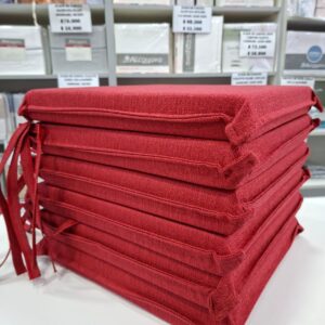 Almohadones para silla c/gobelino rustico/Rojo. Pack x 6u. 40 x 40cm.