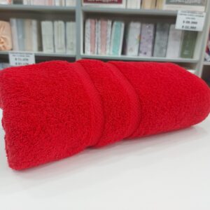 Toallon Franco Valente Pesado 500grs 100%Algodon/Rojo. Grande 80x150 Cm