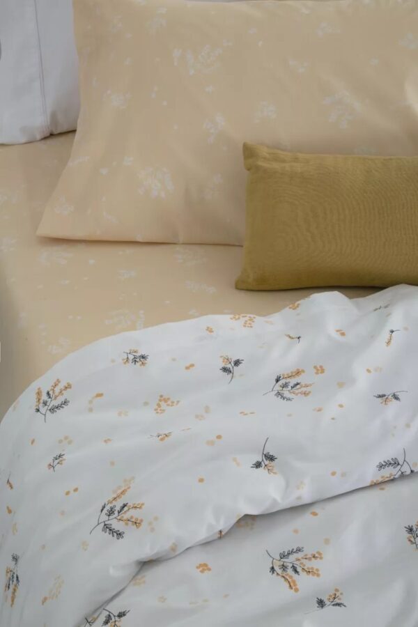 Juego de Sabana Jean Cartier Dover 180 Hilos Percal/Fiori. Twin Size. - Imagen 2