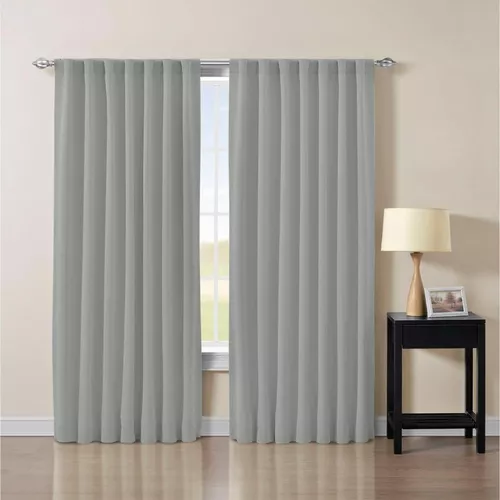 Cortinas Blackout Textil Campomayo Lisa/Gris Claro