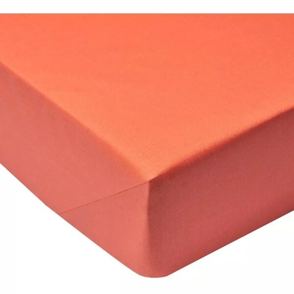 Sabana Ajustable Danubio 144 Hilos/Naranja. 2 1/2 Plazas.