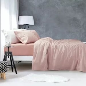 Juego de Sabanas Palette Lines/Rosa Viejo. 100% Algodón 180 Hilos King Size
