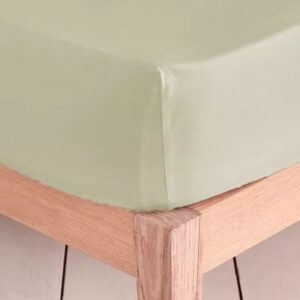 Sabana Ajustable Jean Cartier Línea Básica/Crema. 1 1/2 Plazas.