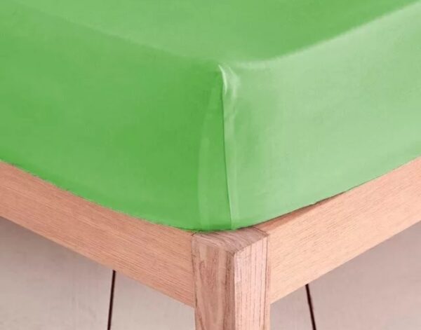 Sabana Ajustable Jean Cartier Línea Básica/Verde Menta. 2 1/2 Plazas.
