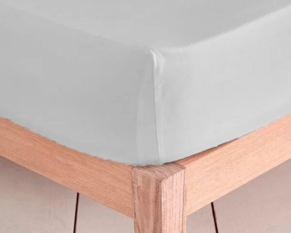 Sabana Ajustable Jean Cartier Línea Básica/Blanco. 2 1/2 Plazas.