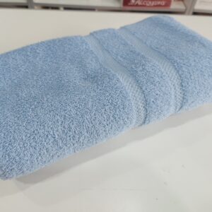 Toallon Franco Valente Pesado 500grs 100%Algodon/Celeste Polo. Grande 80x150 Cm