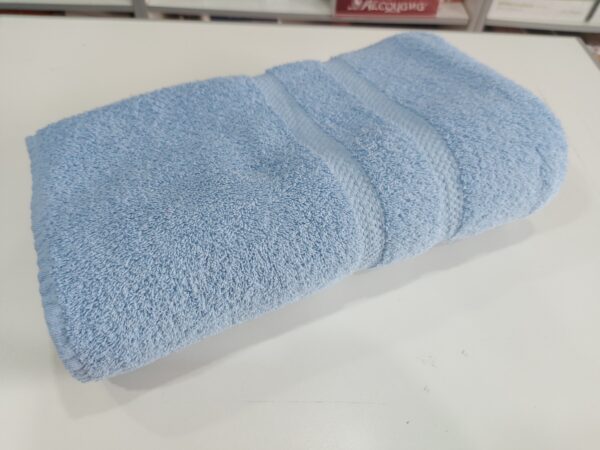 Toallon Franco Valente Pesado 500grs 100%Algodon/Celeste Polo. Grande 80x150 Cm