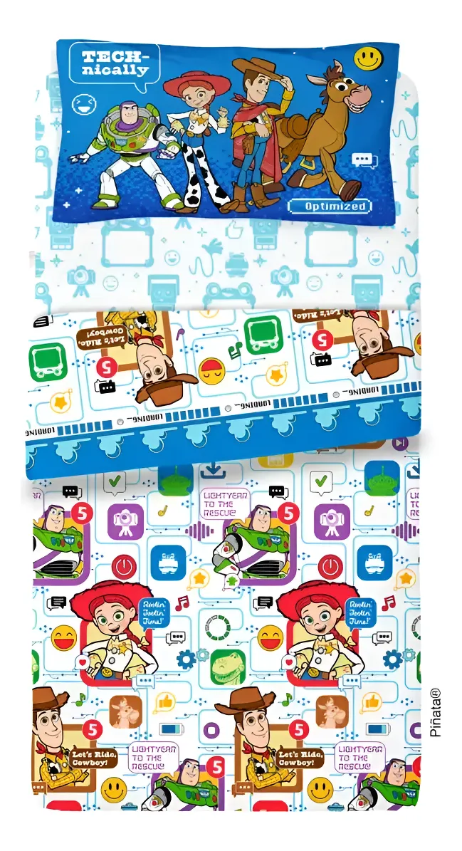 Juego De Sabana Piñata TOY STORY 5 1. 1/2 Plaza - Imagen 2