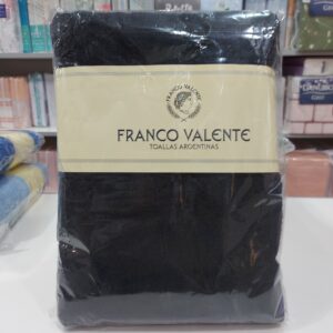 Juego de Toalla y Toallon Franco Valente 500grs.100% Algodón/Negro.