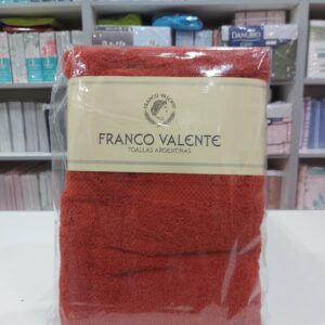Juego de Toalla y Toallon Franco Valente 500grs.100% Algodón/Rojo Ladrillo.