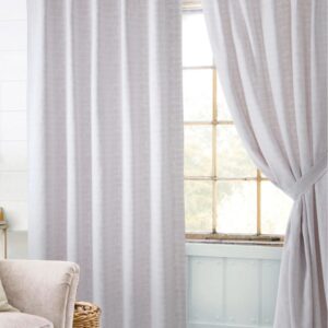 Juego de Cortinas Jean Cartier Florencia Jacquard con presillas y agarraderas 145 x 205cm c/ paño/Dots Blanco