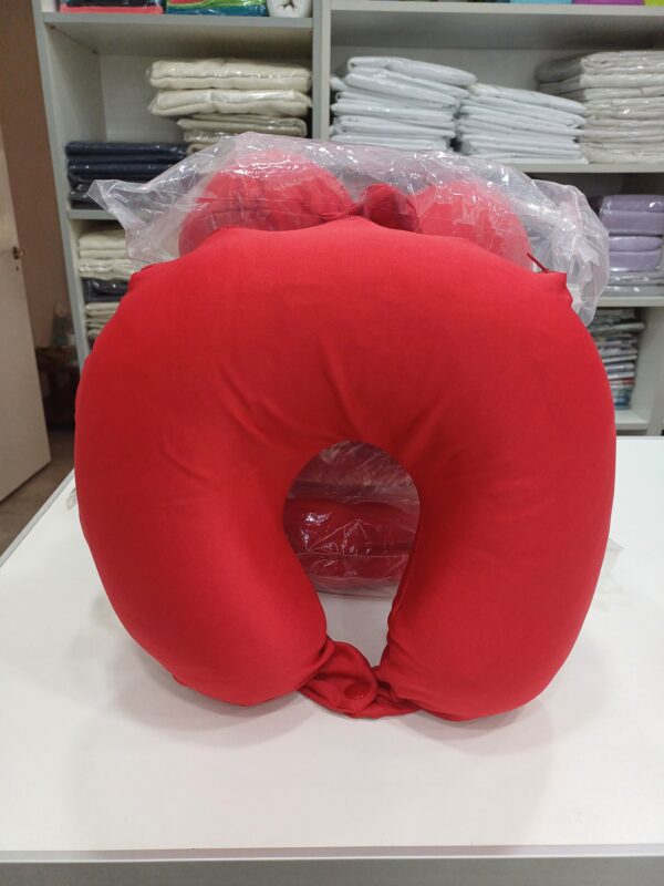 Almohada de viaje Viscoelastica Cervical Cuello con funda/Roja