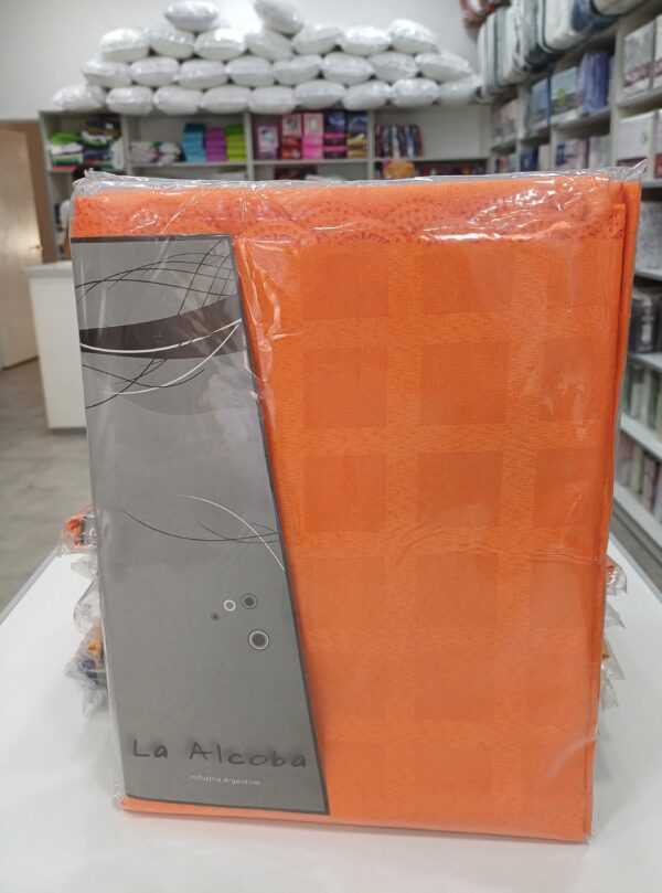 Mantel Rectangular De Tela Antimancha tropical La Alcoba 150 x 200cm/naranja